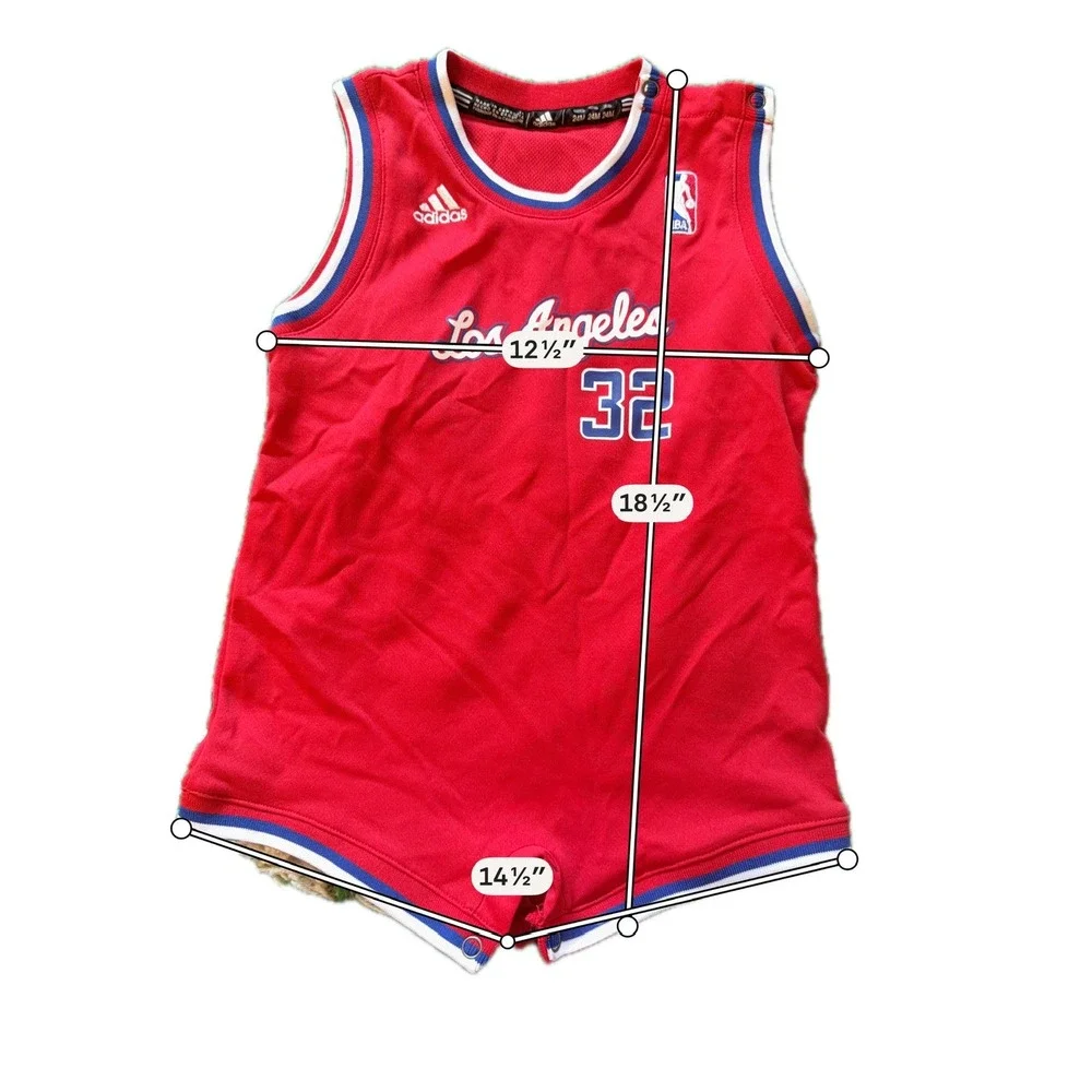 Adidas Los Angeles Clippers Blake Griffin 32 Jersey Romper Red Infant 24M (B)